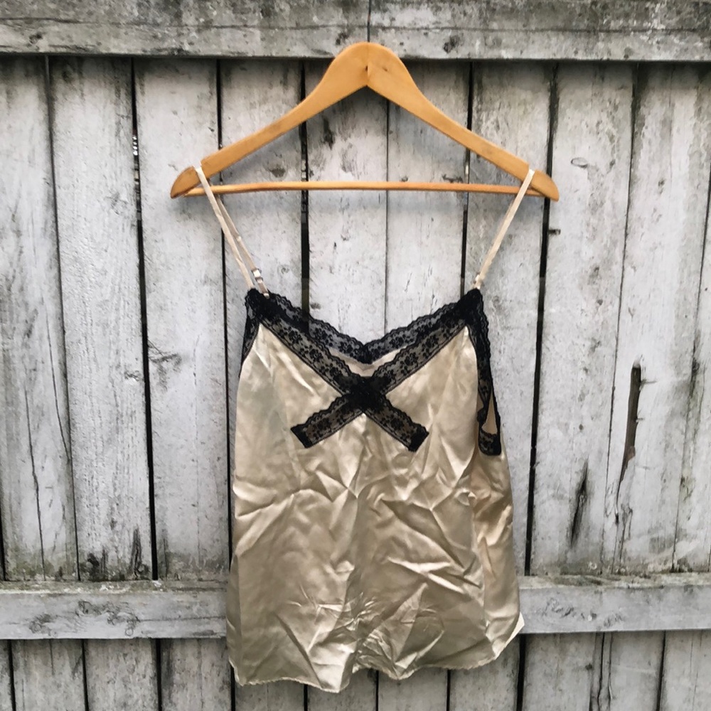 Reformation silk lace up tank top